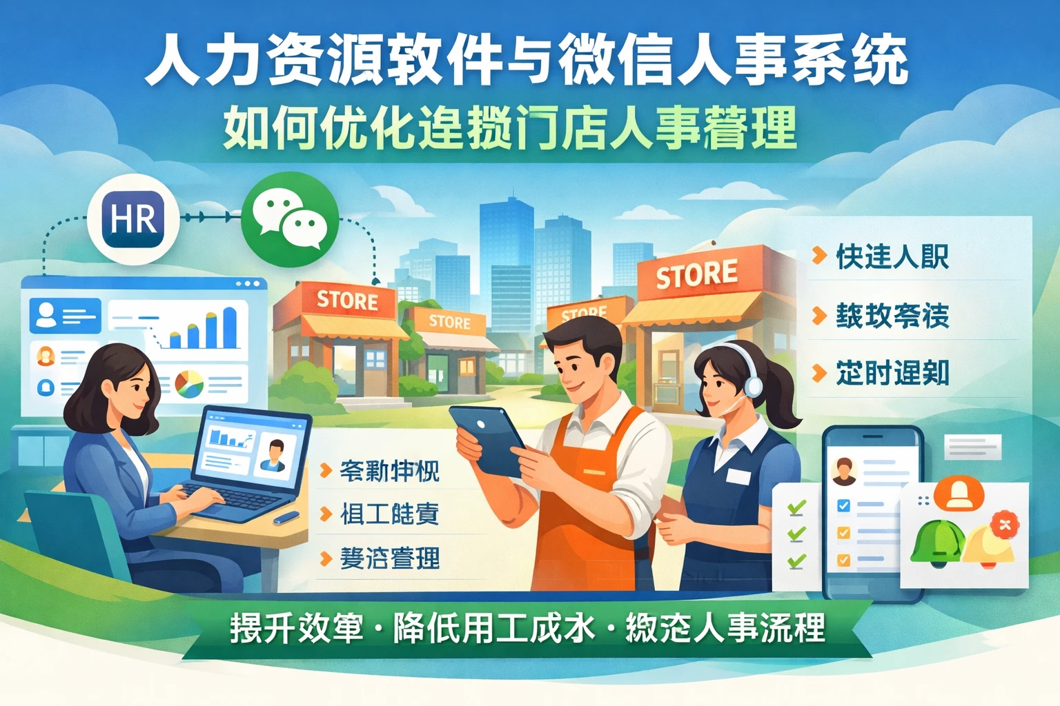 人力资源软件与微信人事系统如何优化连锁门店人事管理