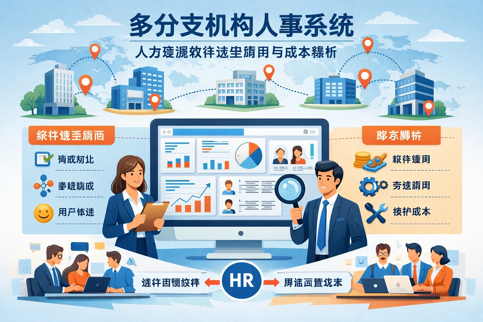 多分支机构人事系统：人力资源软件选型指南与成本解析