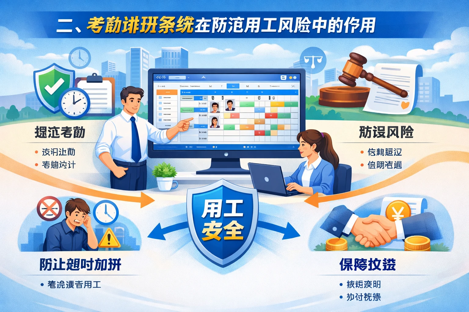 二、考勤排班系统在防范用工风险中的作用