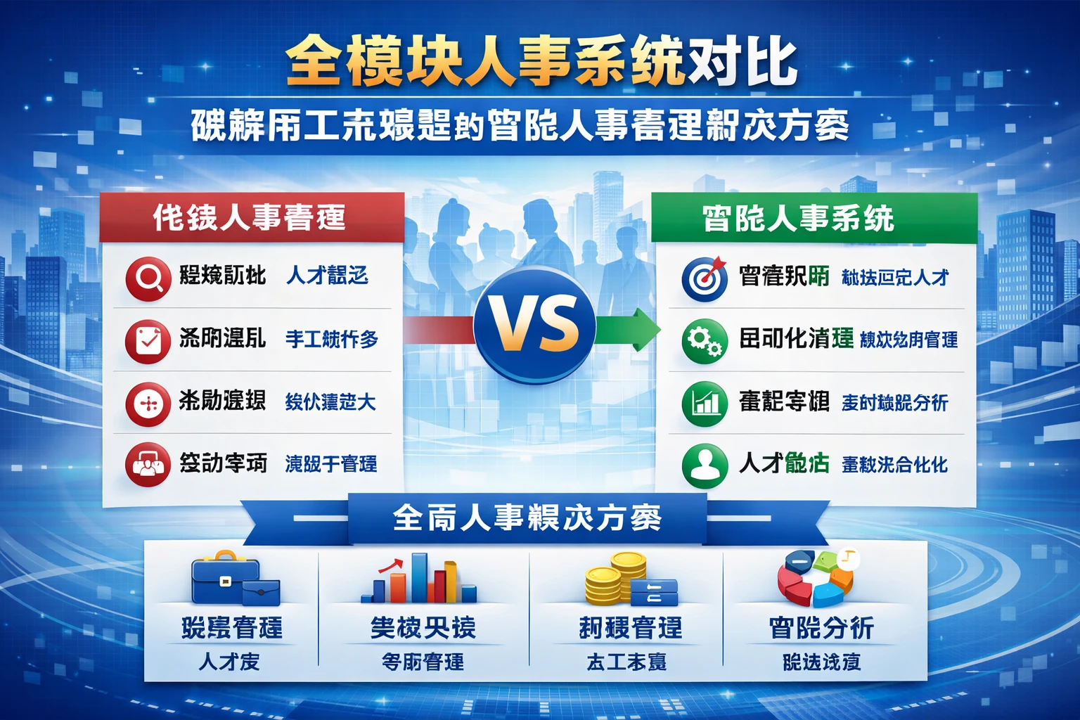 全模块人事系统对比:破解用工荒难题的智能人事管理解决方案