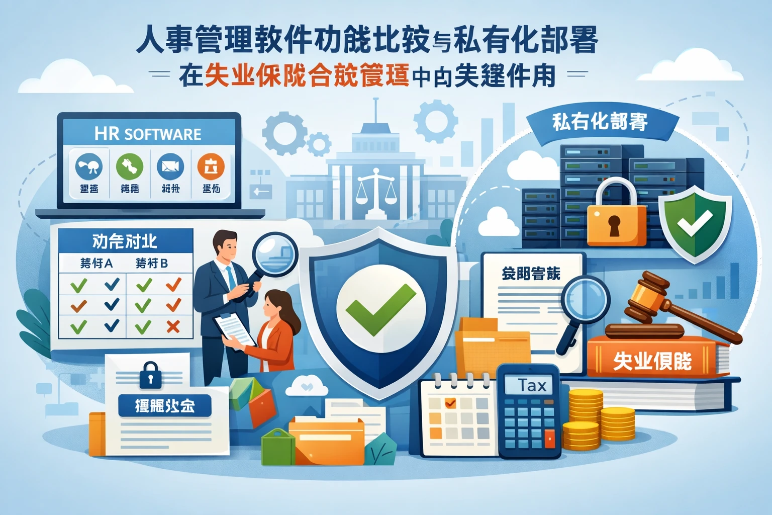 人事管理软件功能比较与私有化部署在失业保险合规管理中的关键作用