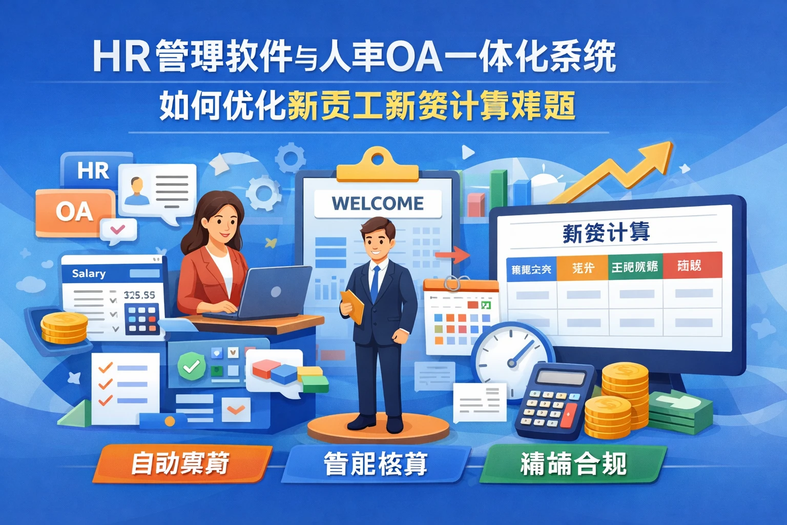 HR管理软件与人事OA一体化系统如何优化新员工薪资计算难题