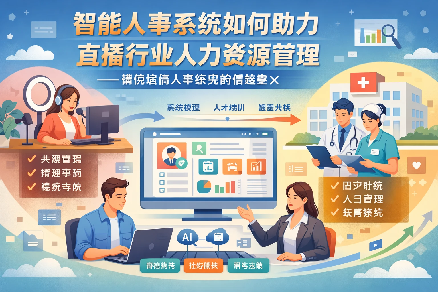 智能人事系统如何助力直播行业人力资源管理——兼谈医院人事系统的借鉴意义