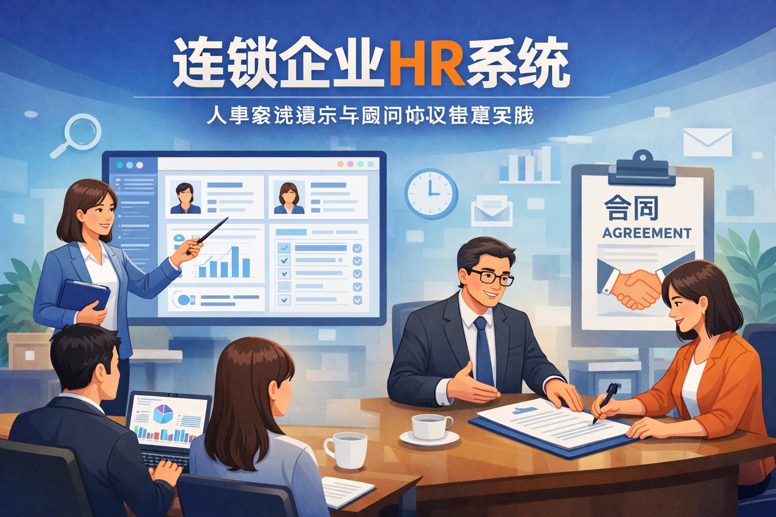 连锁企业HR系统：人事系统演示与顾问协议管理实践