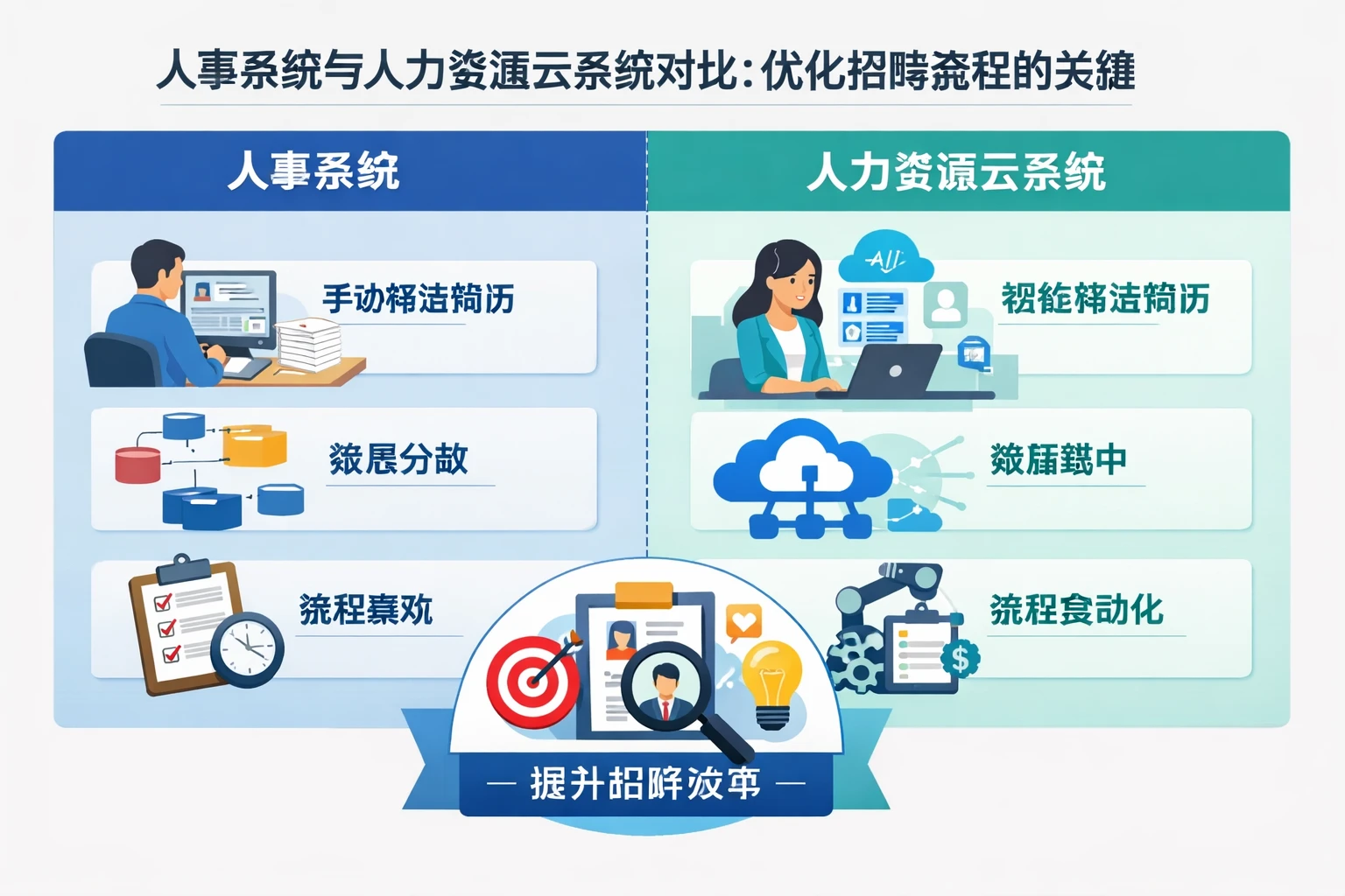 人事系统与人力资源云系统对比：优化招聘流程的关键