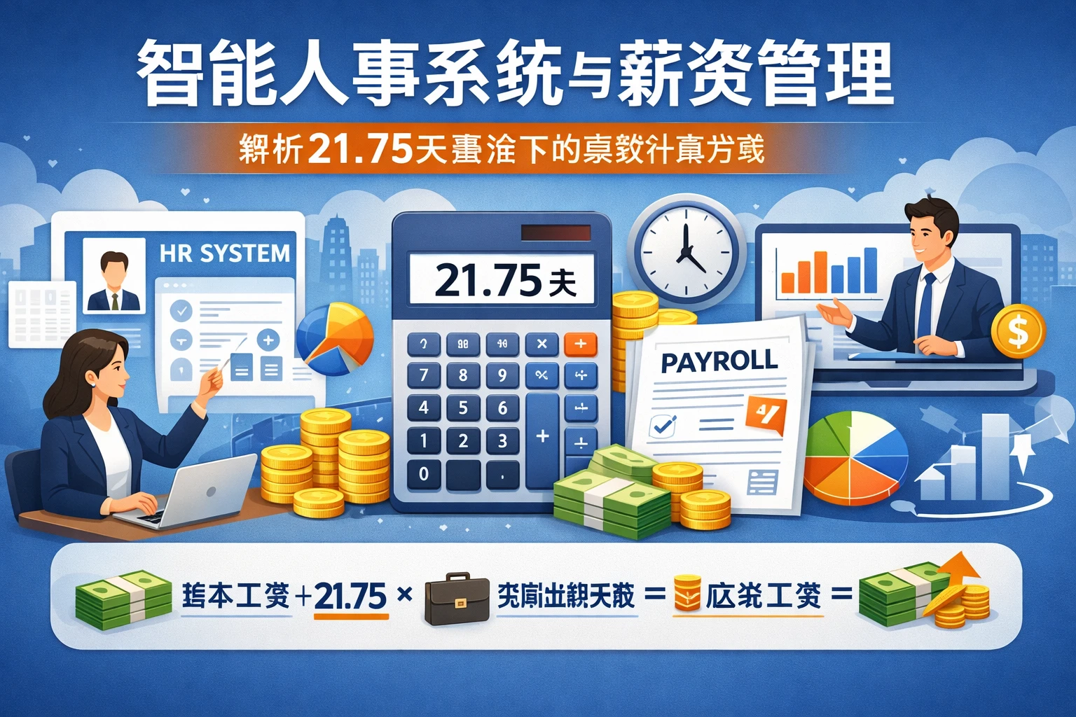 智能人事系统与薪资管理：解析21.75天基准下的高效计算方案