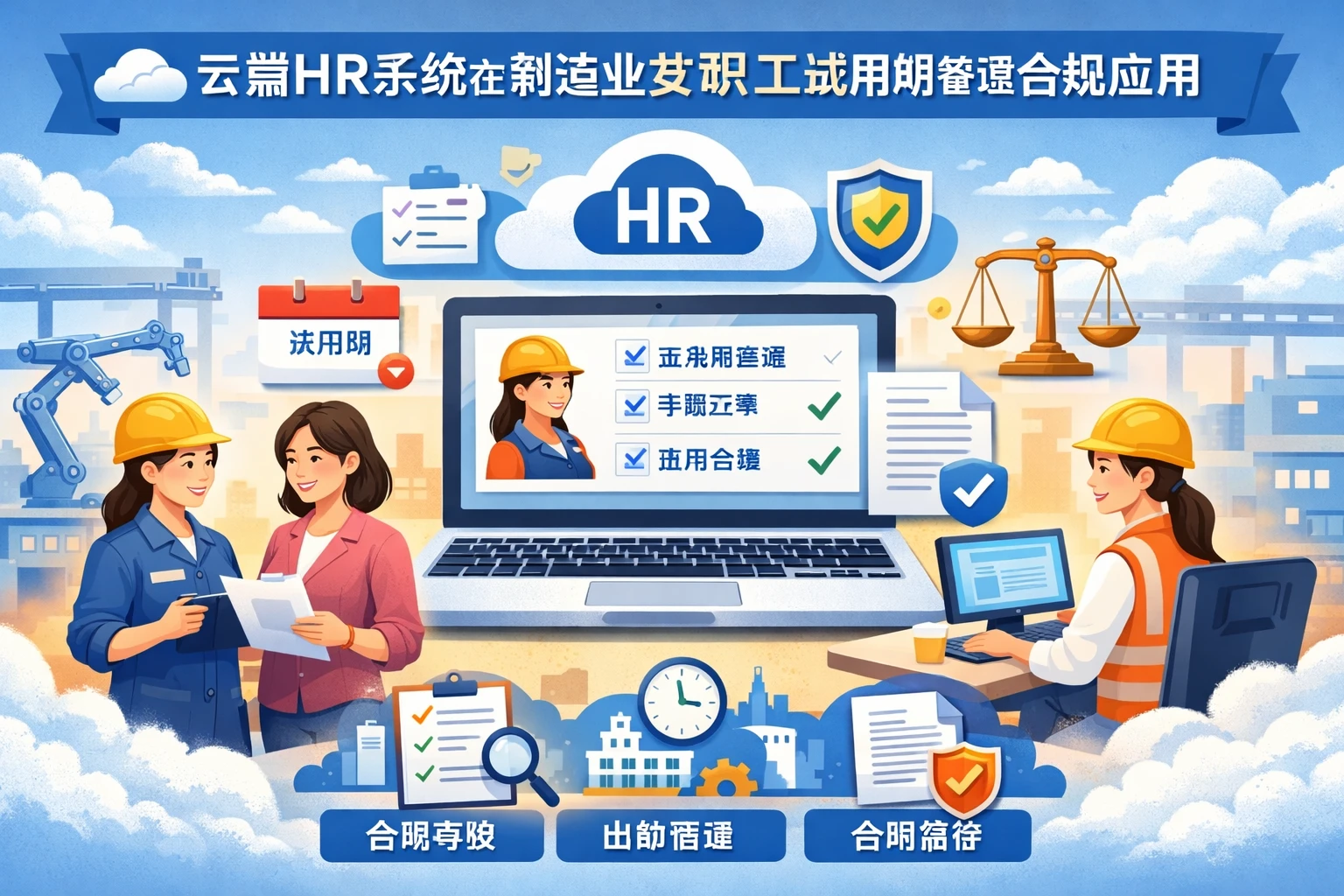云端HR系统在制造业女职工试用期管理的合规应用