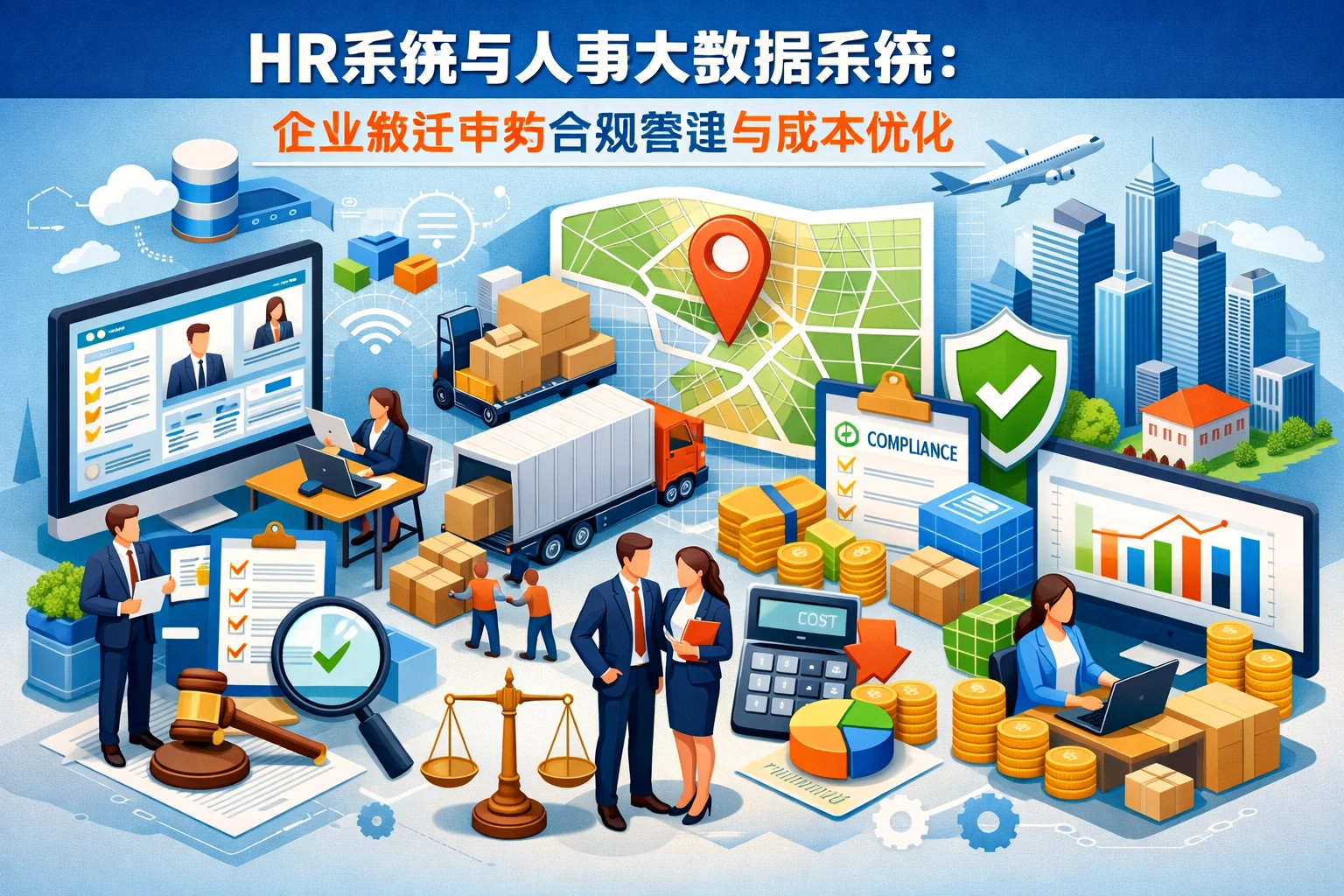 HR系统与人事大数据系统：企业搬迁中的合规管理与成本优化