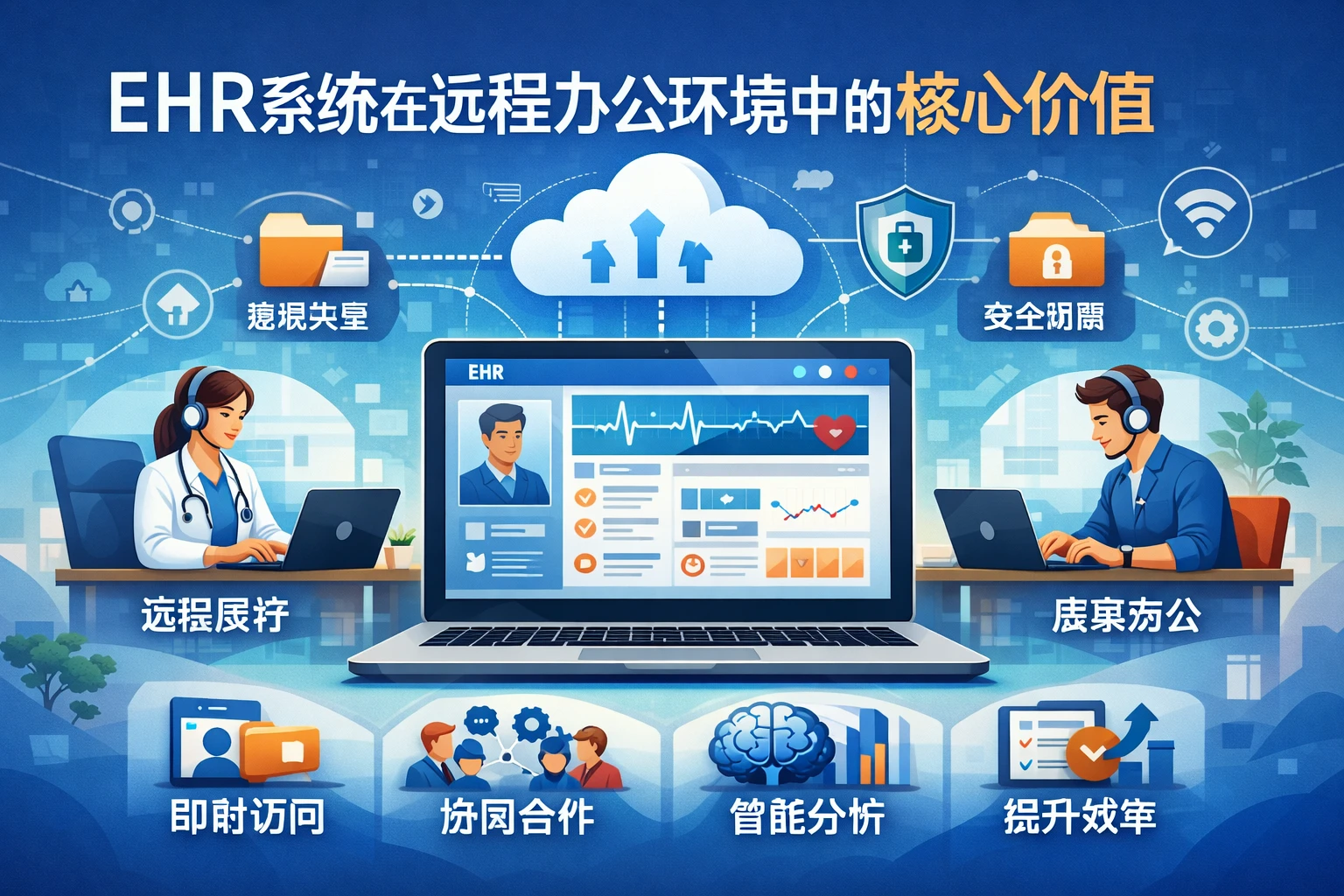 EHR系统在远程办公环境中的核心价值