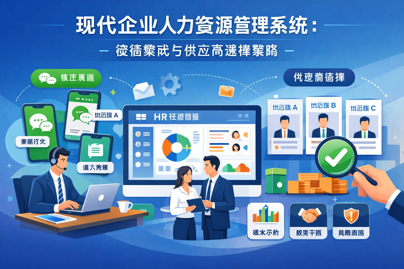 现代企业人力资源管理系统：微信集成与供应商选择策略