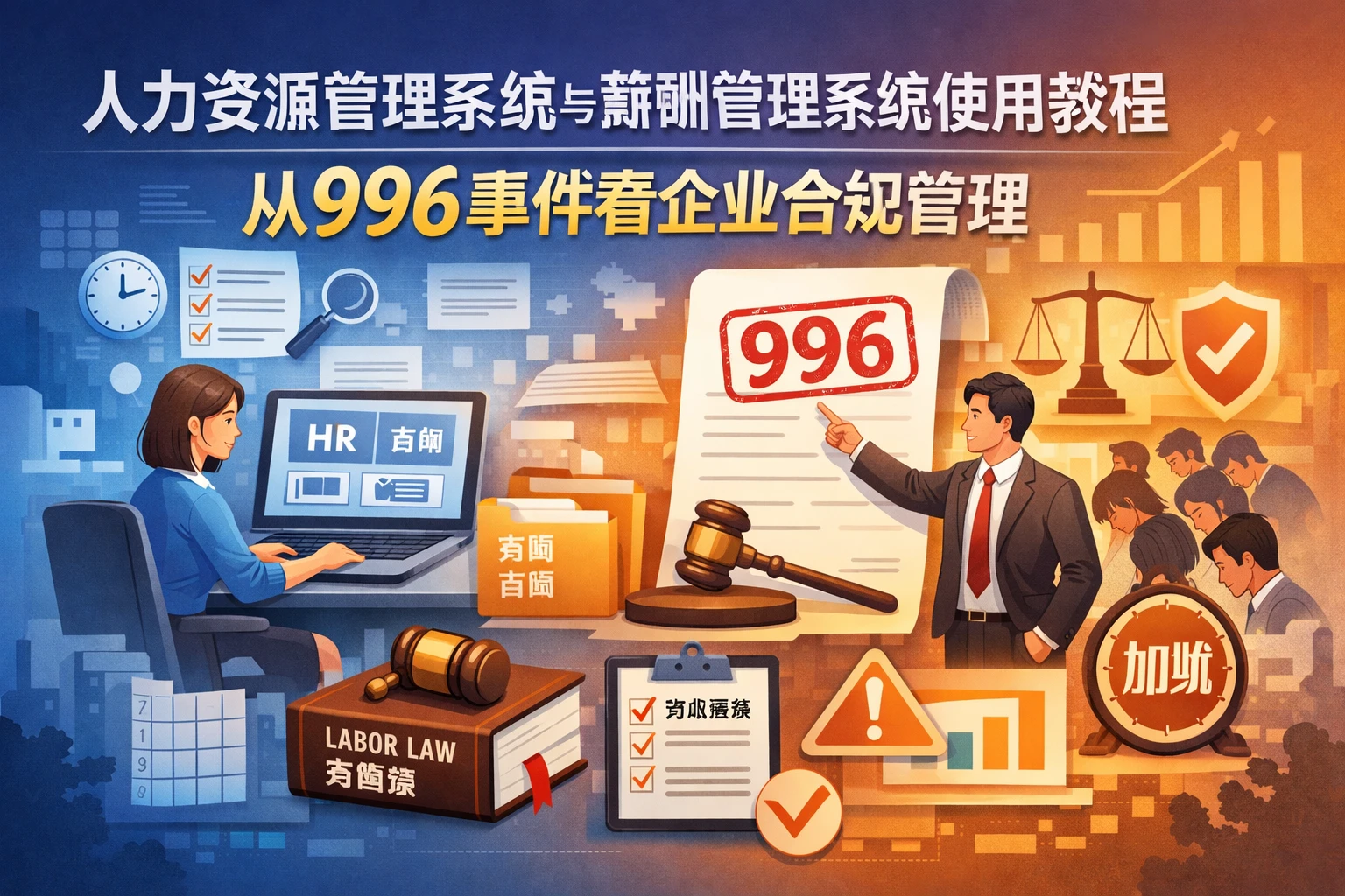人力资源管理系统与薪酬管理系统使用教程:从996事件看企业合规管理