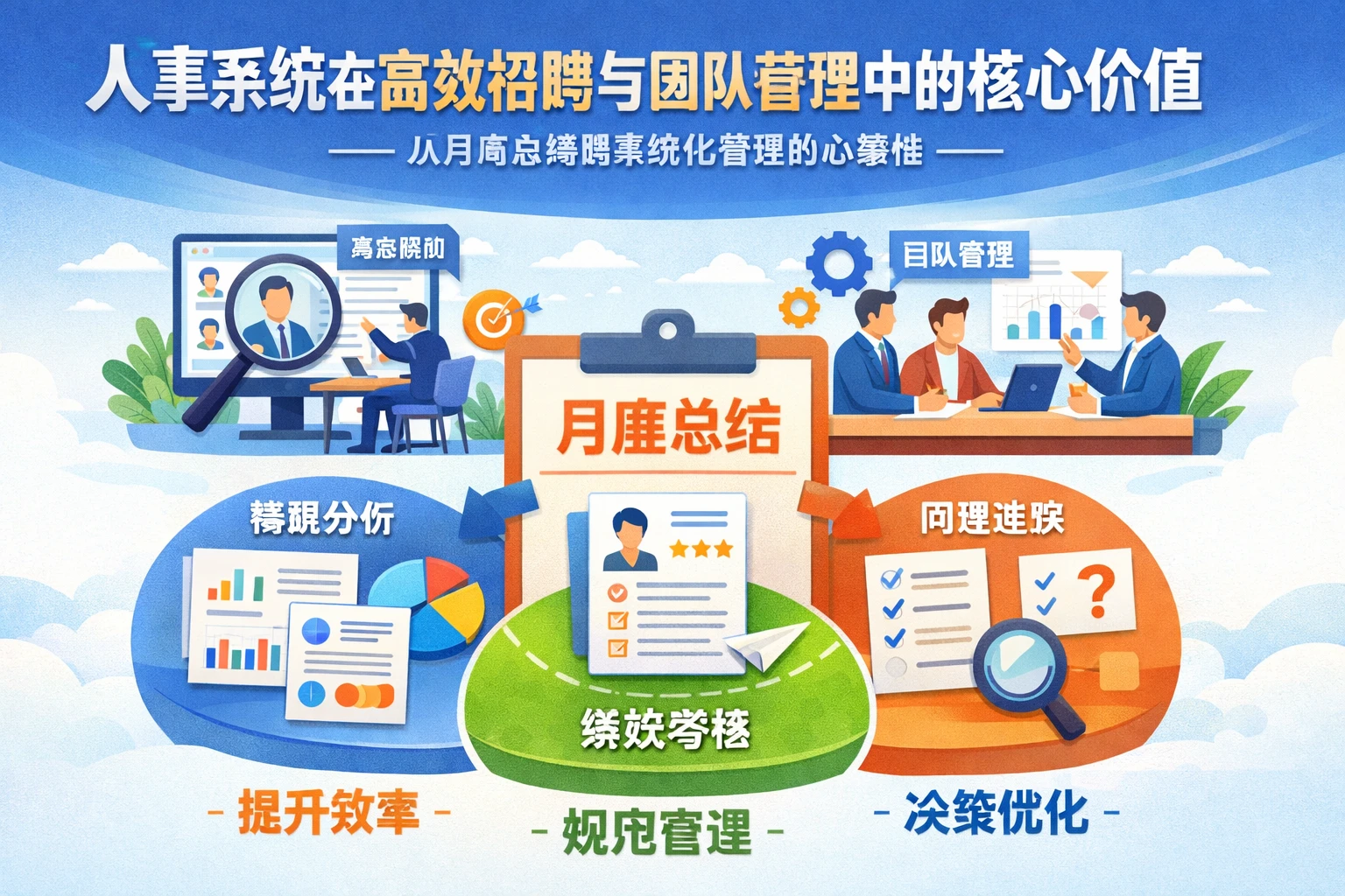 人事系统在高效招聘与团队管理中的核心价值——从月度总结看系统化管理的必要性