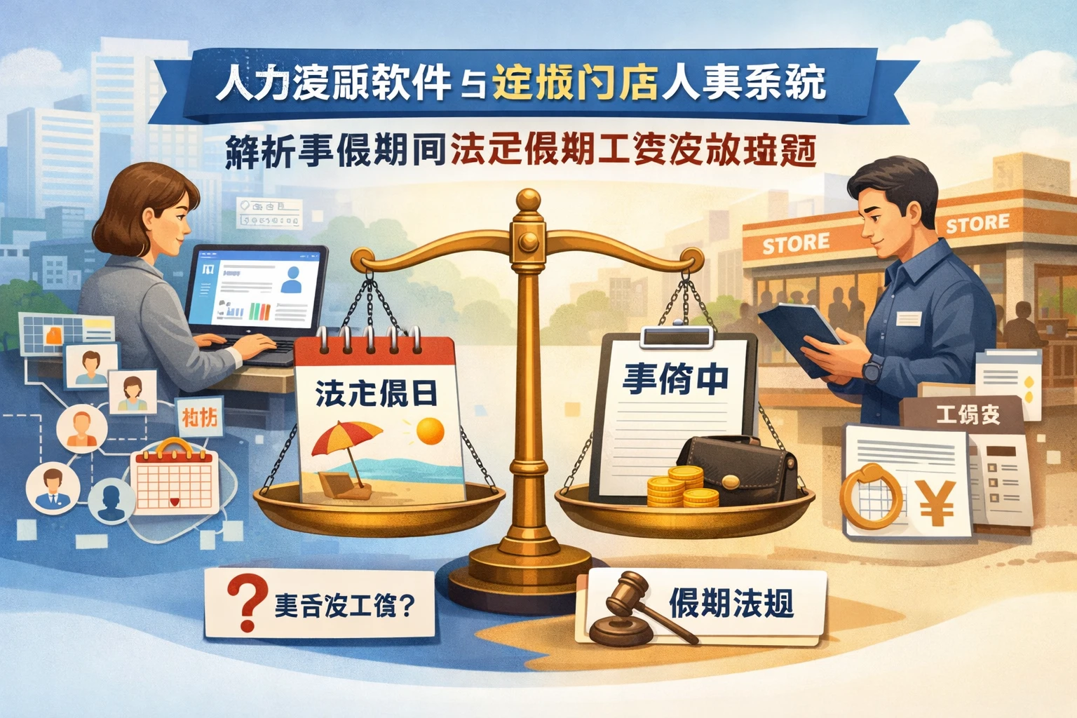 人力资源软件与连锁门店人事系统：解析事假期间法定假期工资发放难题