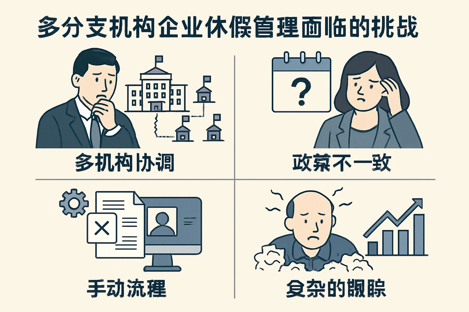 多分支机构企业休假管理面临的挑战