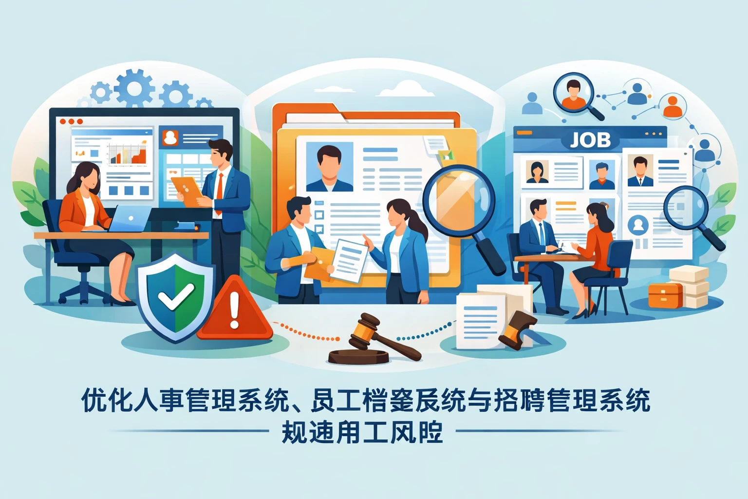 优化人事管理系统、员工档案系统与招聘管理系统，规避用工风险