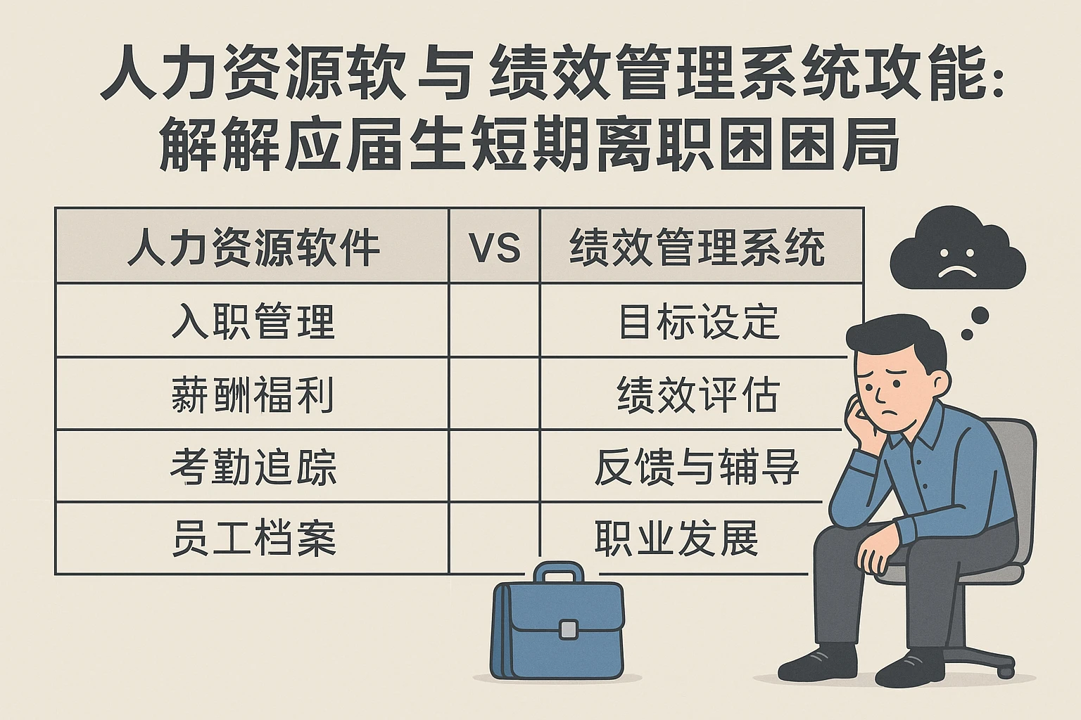人力资源软件与绩效管理系统功能比较：破解应届生短期离职困局