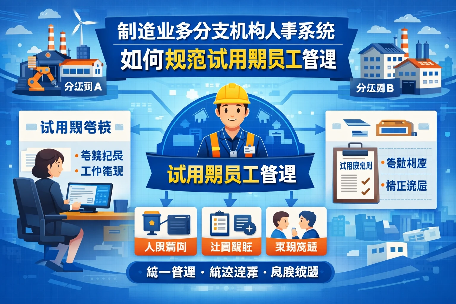 制造业多分支机构人事系统如何规范试用期员工管理