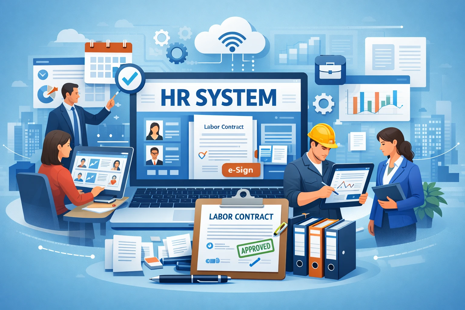 高效人力资源软件与劳动合同管理系统：现代人事系统公司的核心解决方案