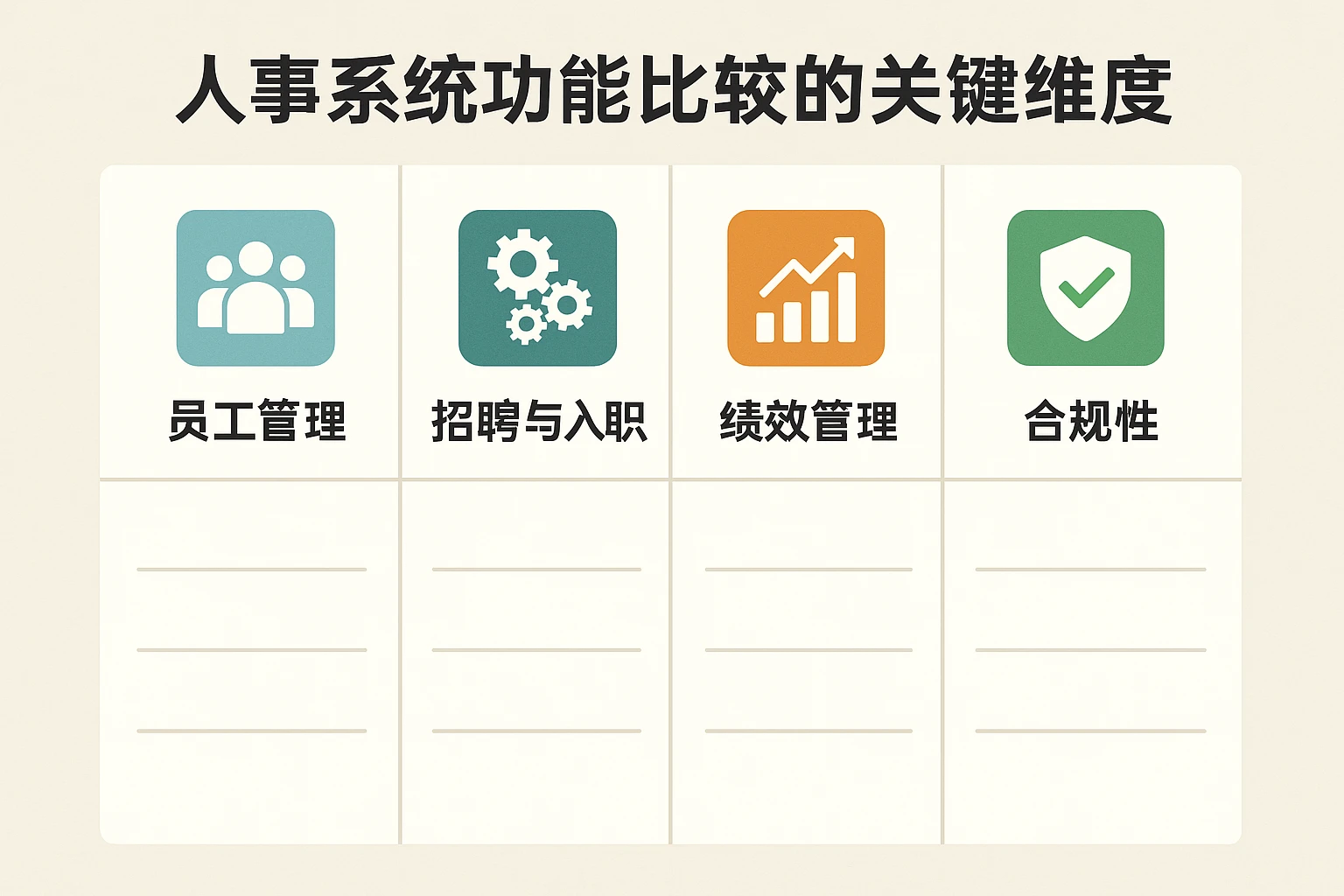人事系统功能比较的关键维度