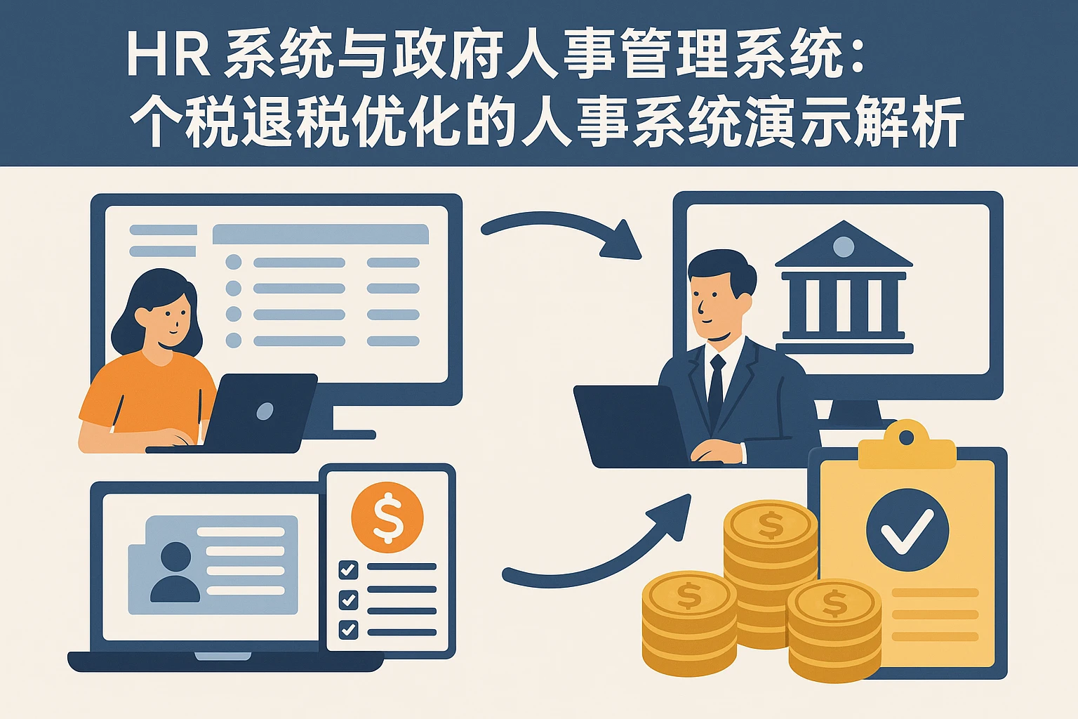 HR系统与政府人事管理系统：个税退税优化的人事系统演示解析