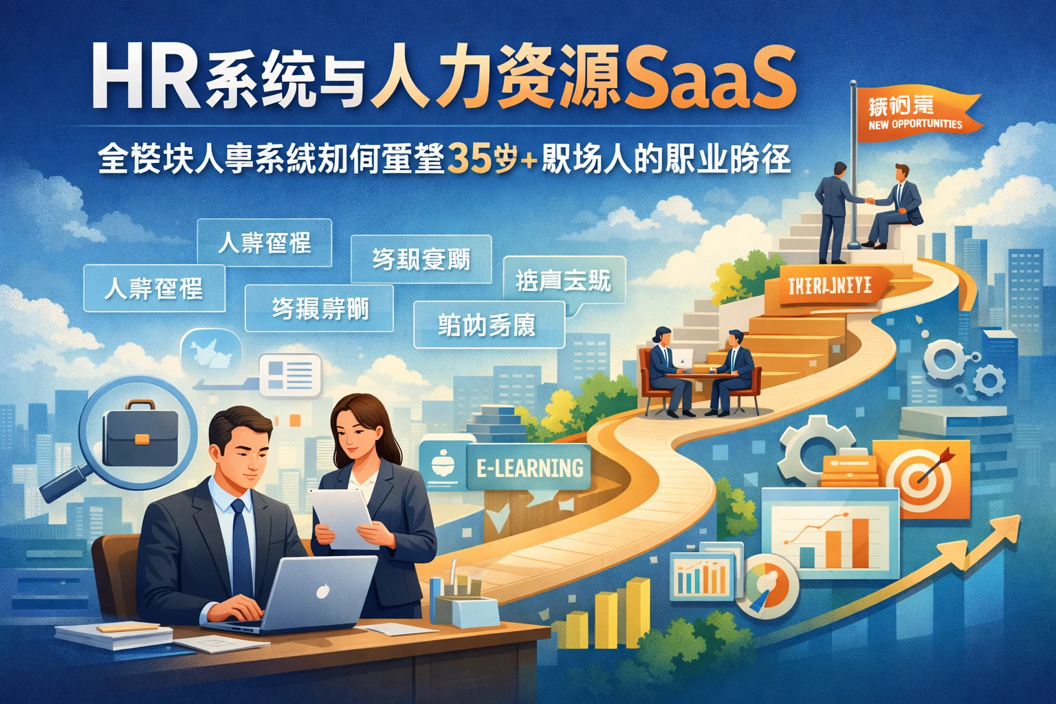 HR系统与人力资源SaaS:全模块人事系统如何重塑35岁+职场人的职业路径