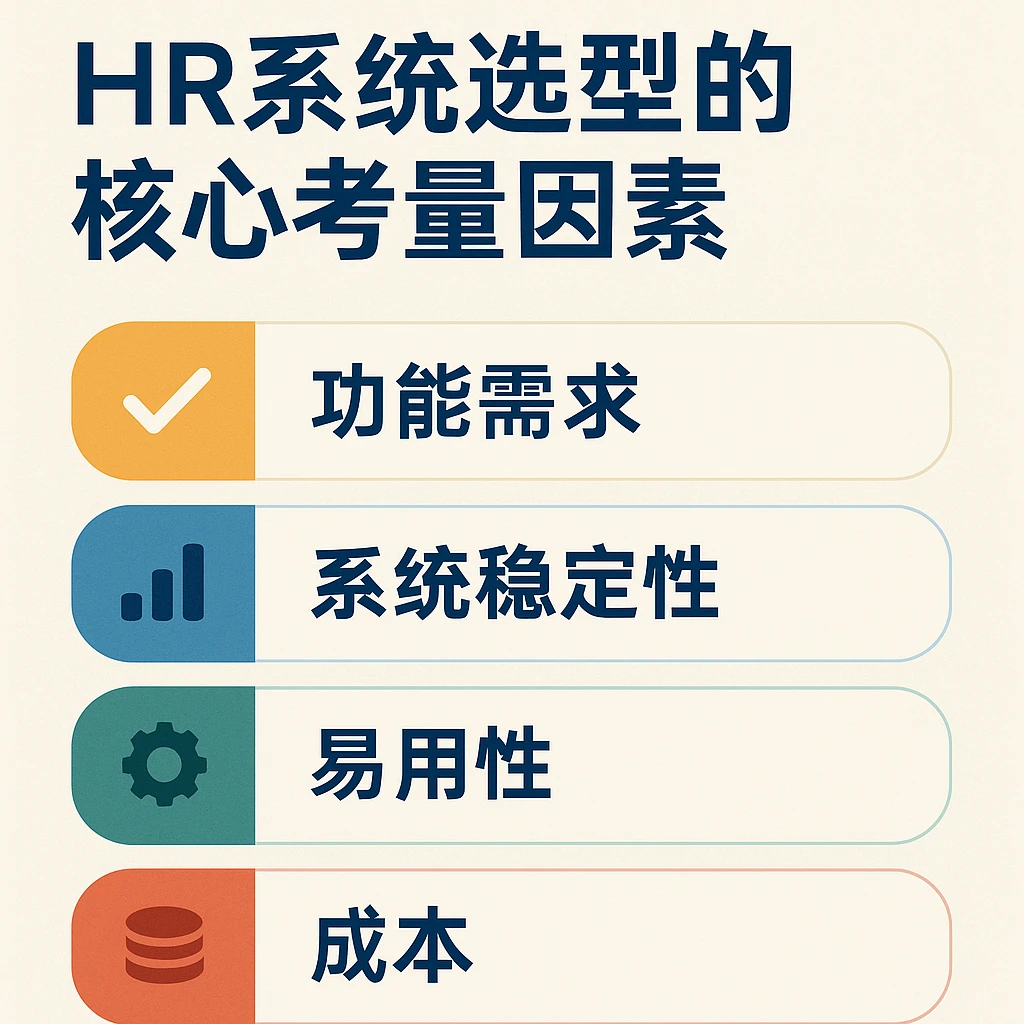 HR系统选型的核心考量因素