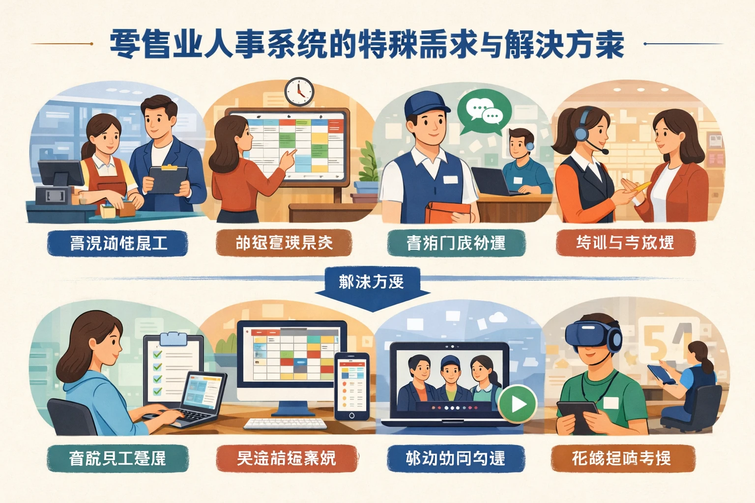 零售业人事系统的特殊需求与解决方案