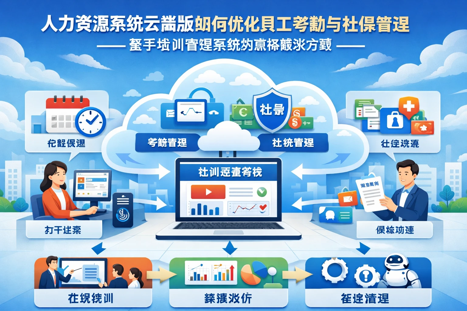 人力资源系统云端版如何优化员工考勤与社保管理——基于培训管理系统的整体解决方案