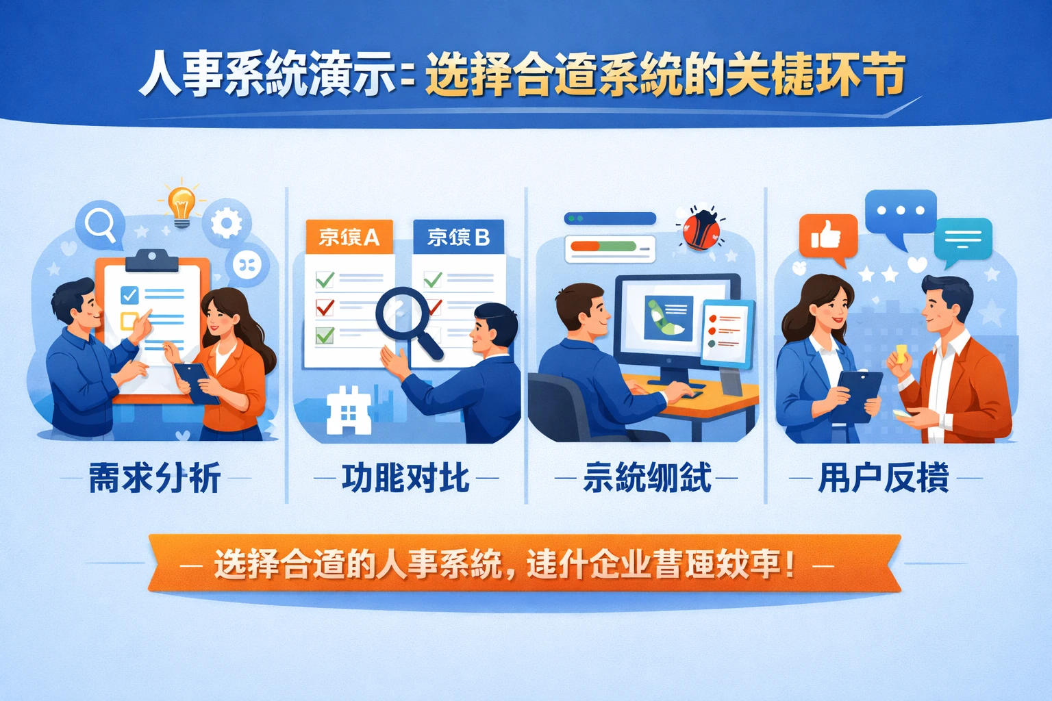 人事系统演示：选择合适系统的关键环节