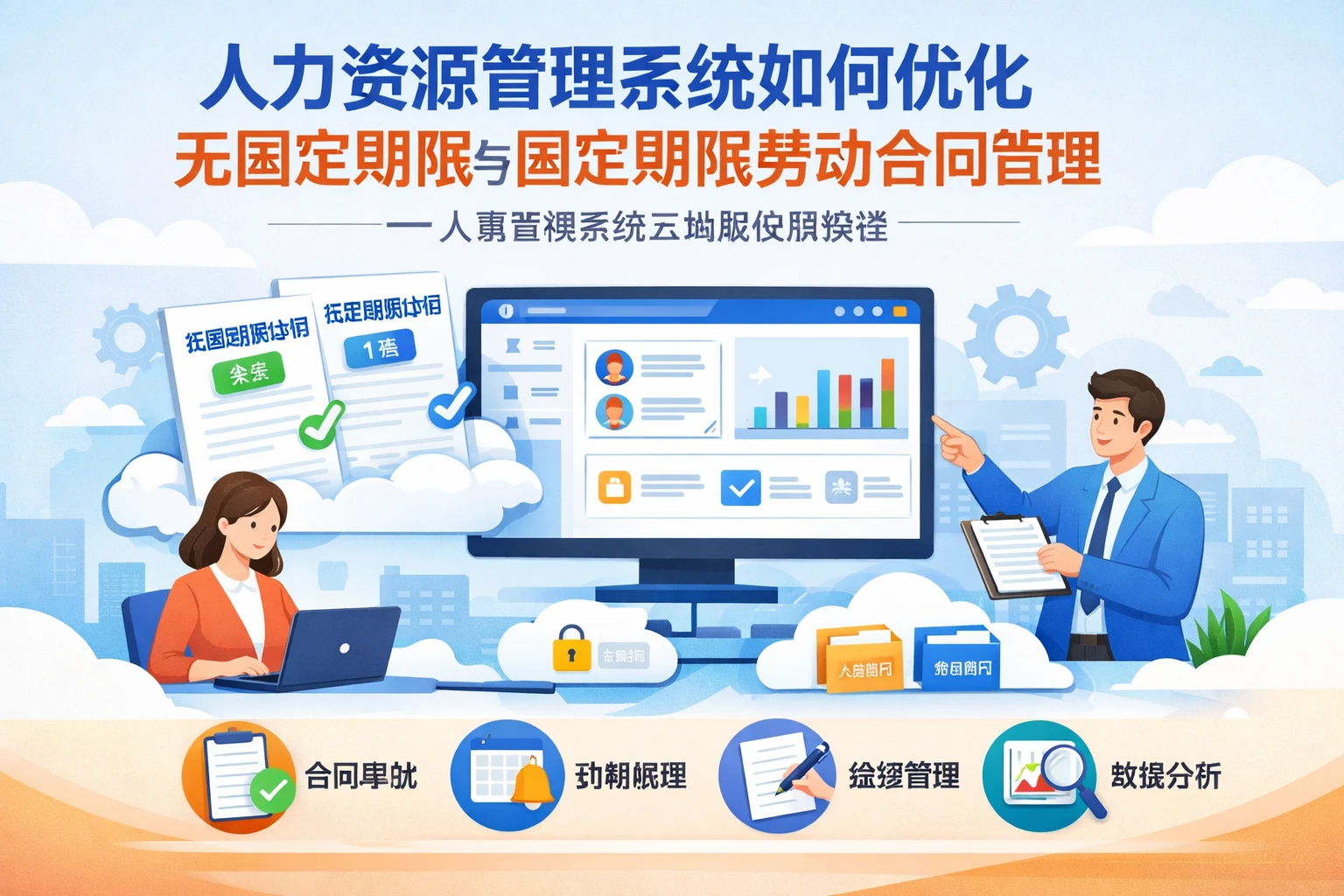 人力资源管理系统如何优化无固定期限与固定期限劳动合同管理——人事管理系统云端版使用教程