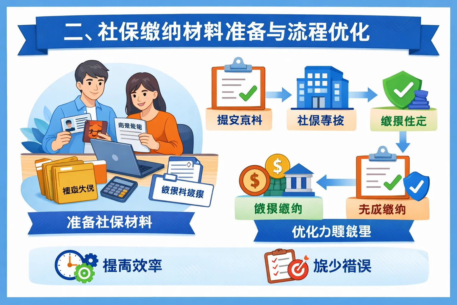 二、社保缴纳材料准备与流程优化
