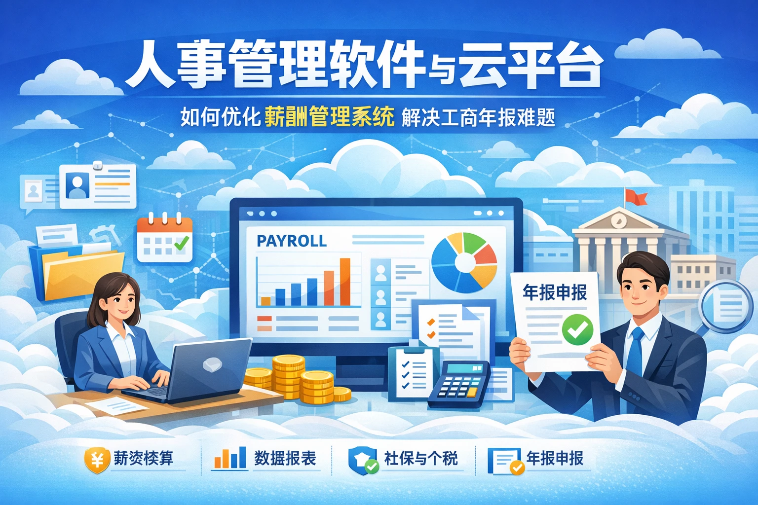 人事管理软件与云平台如何优化薪酬管理系统解决工商年报难题