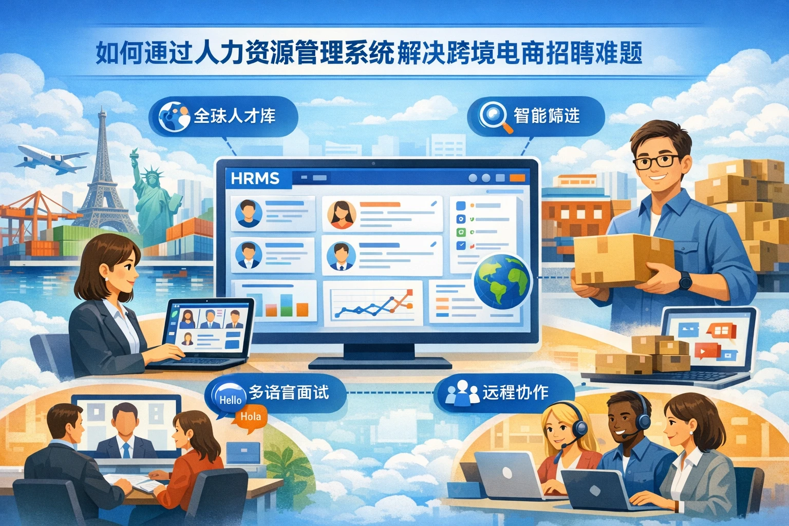 如何通过人力资源管理系统解决跨境电商招聘难题