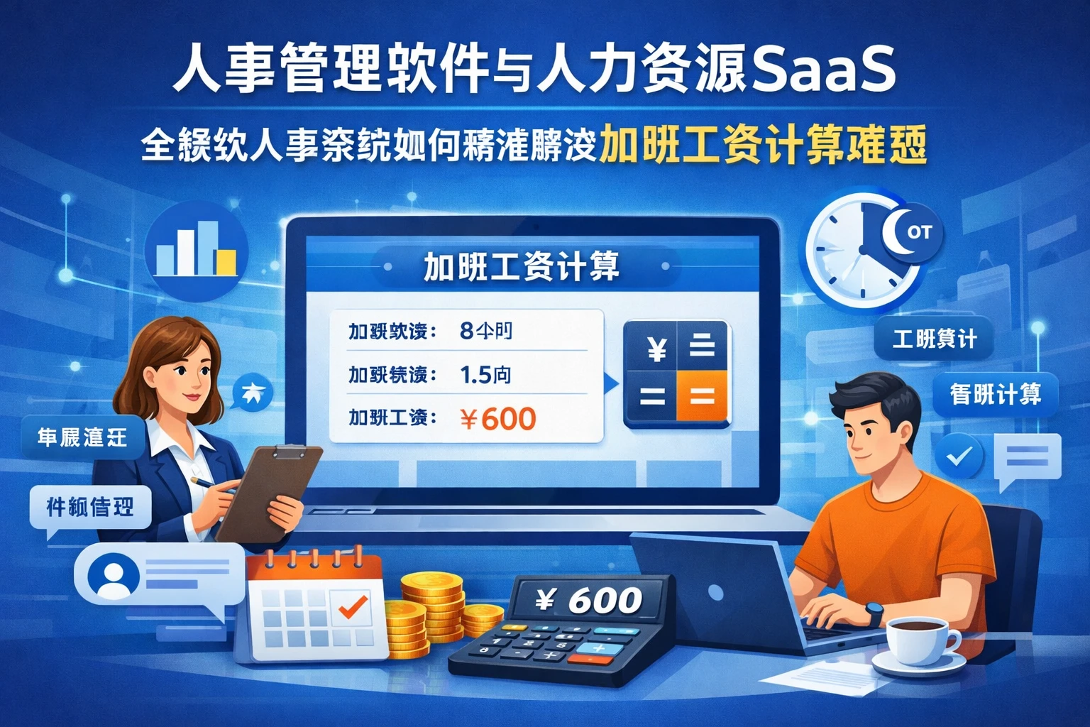 人事管理软件与人力资源SaaS：全模块人事系统如何精准解决加班工资计算难题