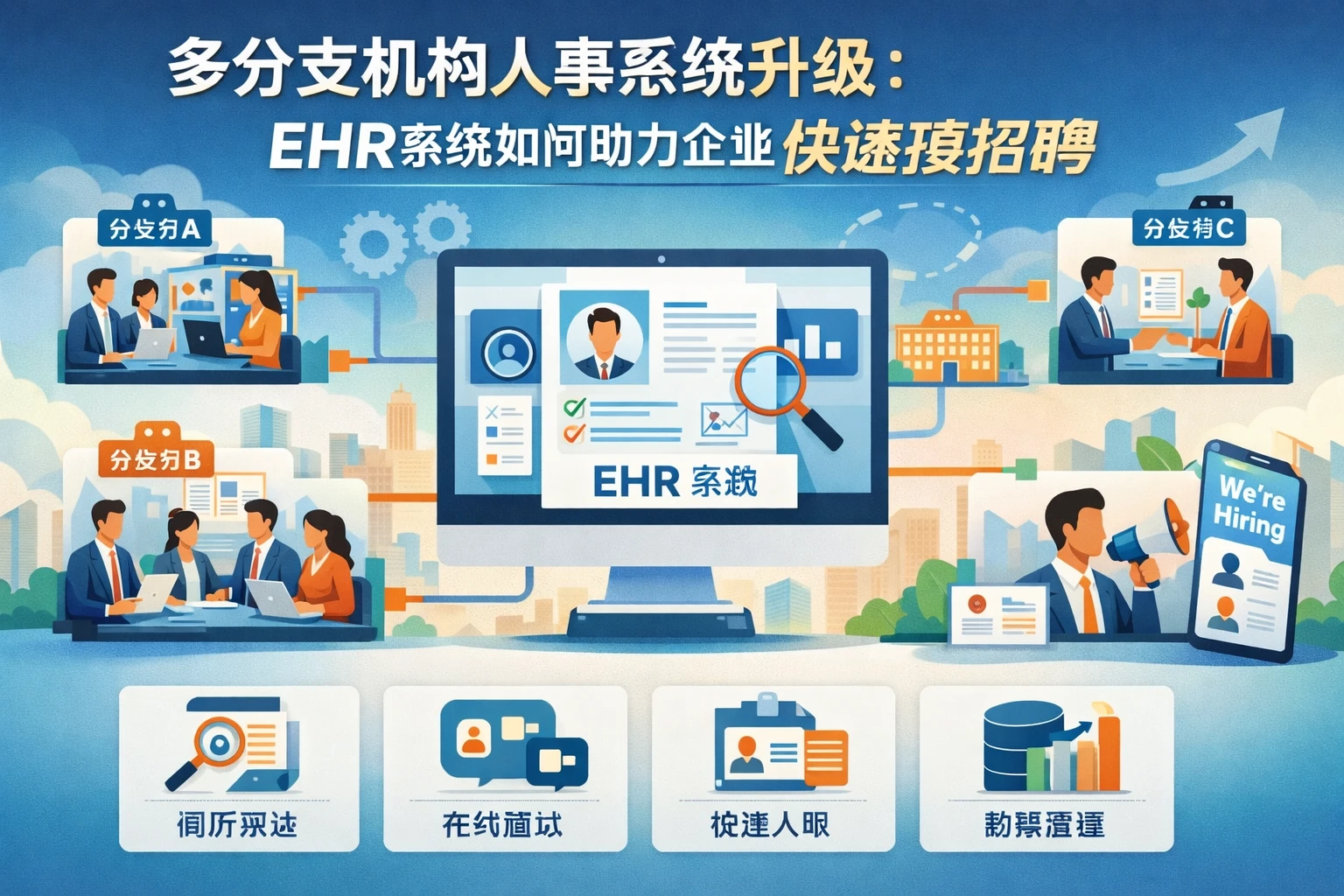 多分支机构人事系统升级:EHR系统如何助力企业快速招聘