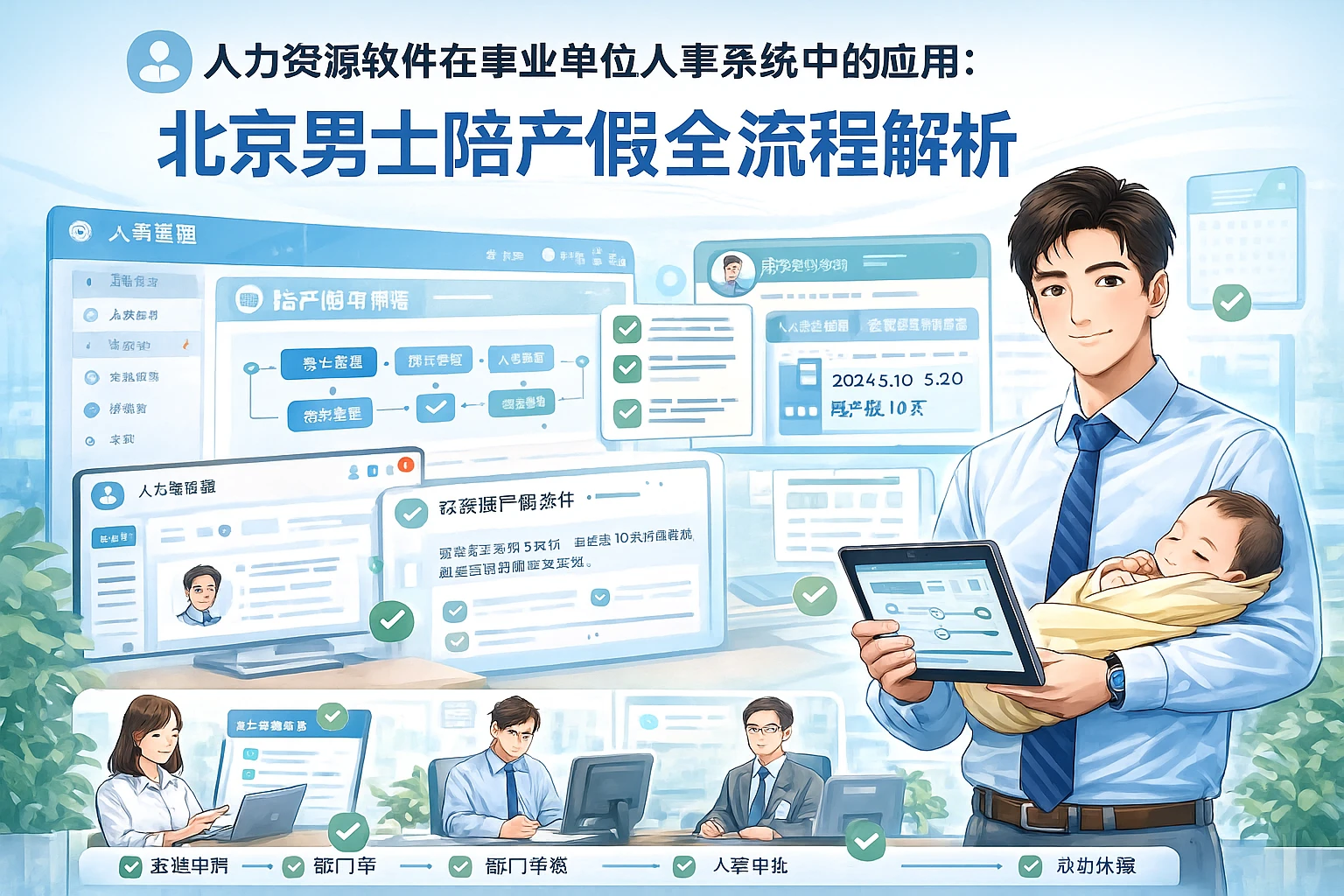 人力资源软件在事业单位人事系统中的应用:北京男士陪产假全流程解析