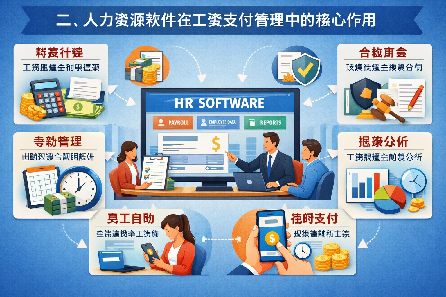 二、人力资源软件在工资支付管理中的核心作用