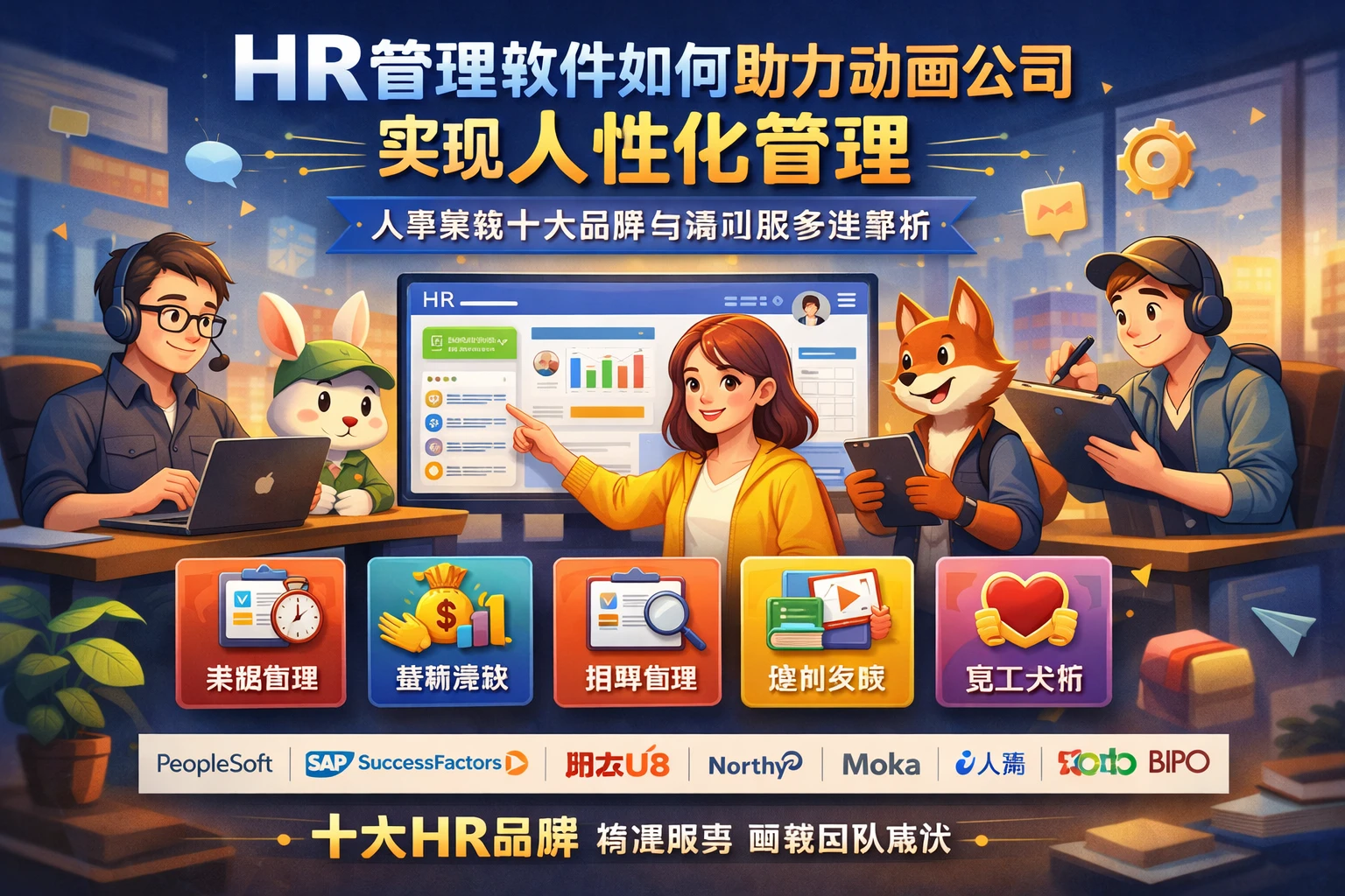 HR管理软件如何助力动画公司实现人性化管理 - 人事系统十大品牌与培训服务全解析