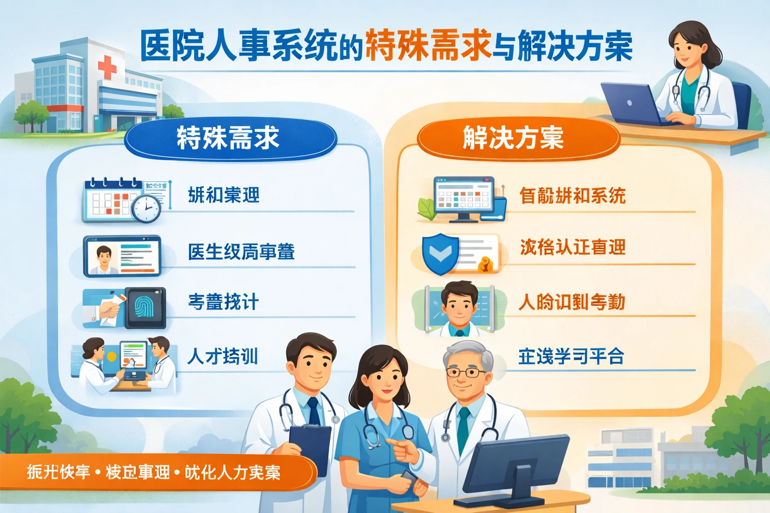 医院人事系统的特殊需求与解决方案