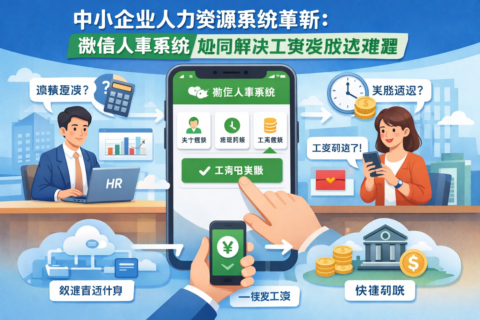 中小企业人力资源系统革新:微信人事系统如何解决工资发放难题