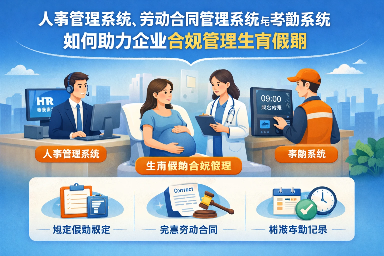 人事管理系统、劳动合同管理系统与考勤系统如何助力企业合规管理生育假期