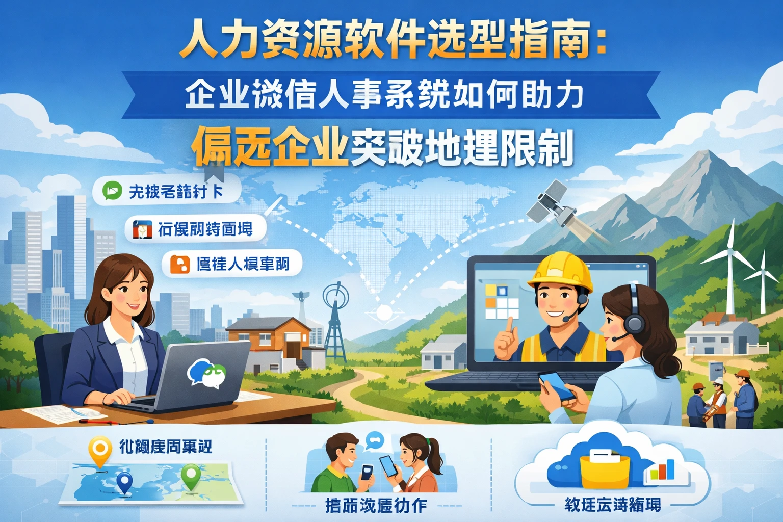 人力资源软件选型指南：企业微信人事系统如何助力偏远企业突破地理限制