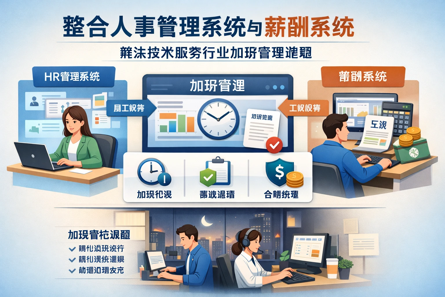 整合人事管理系统与薪酬系统：解决技术服务行业加班管理难题