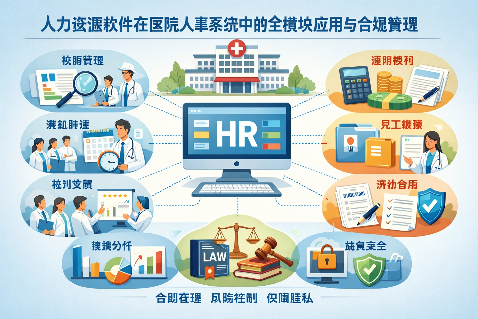 人力资源软件在医院人事系统中的全模块应用与合规管理