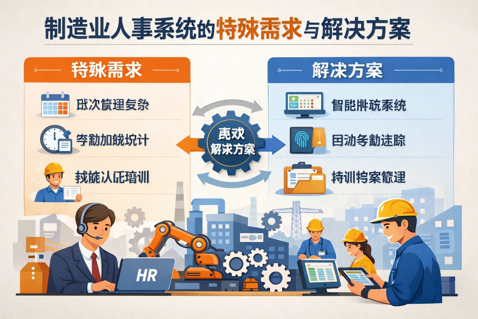 制造业人事系统的特殊需求与解决方案