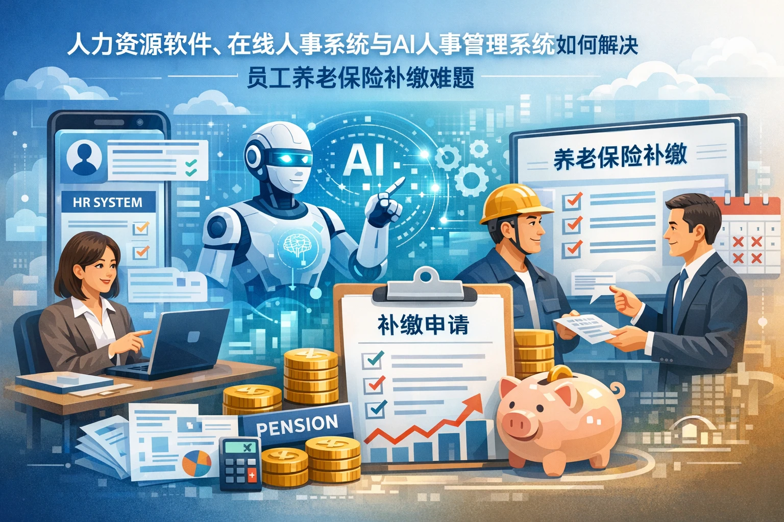 人力资源软件、在线人事系统与AI人事管理系统如何解决员工养老保险补缴难题