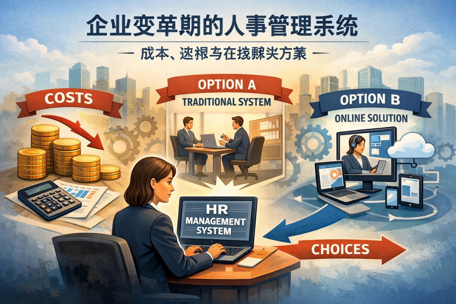 企业变革期的人事管理系统：成本、选择与在线解决方案