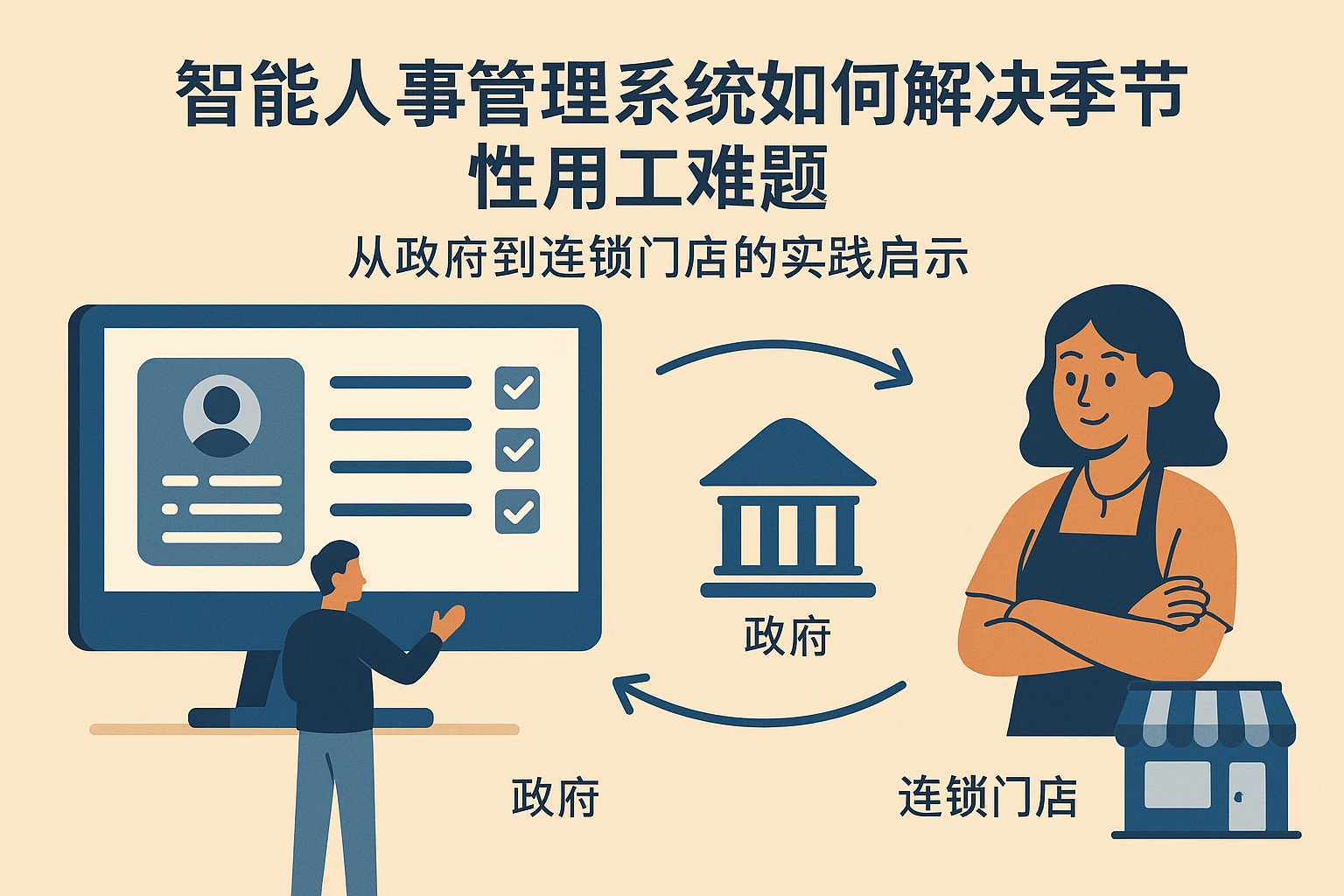 智能人事管理系统如何解决季节性用工难题：从政府到连锁门店的实践启示