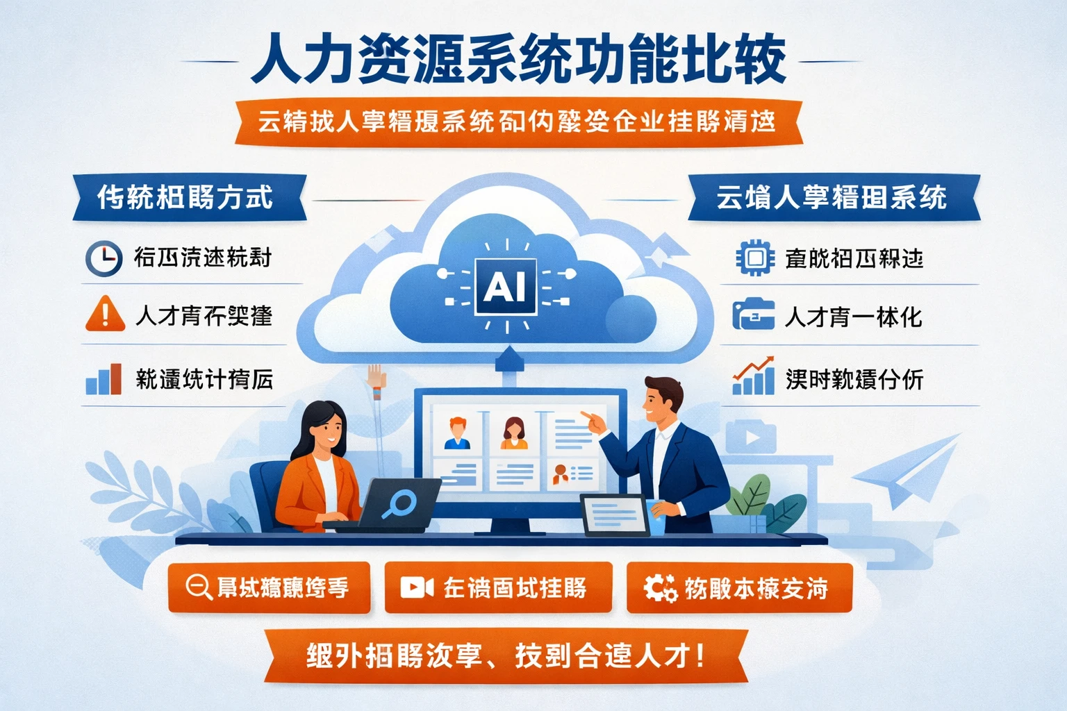 人力资源系统功能比较：云端版人事管理系统如何解决企业招聘难题