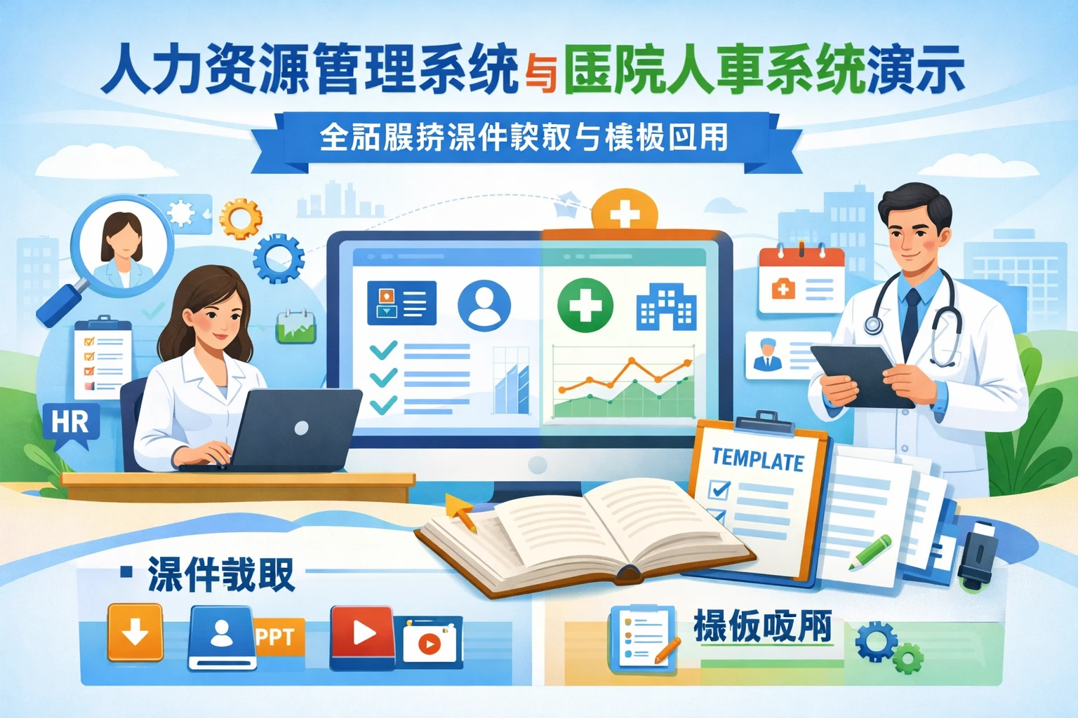 人力资源管理系统与医院人事系统演示：全面解析课件获取与模板应用